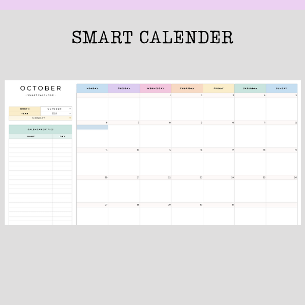 The Supreme Budget Calculator With Smart Calendar Instant Download