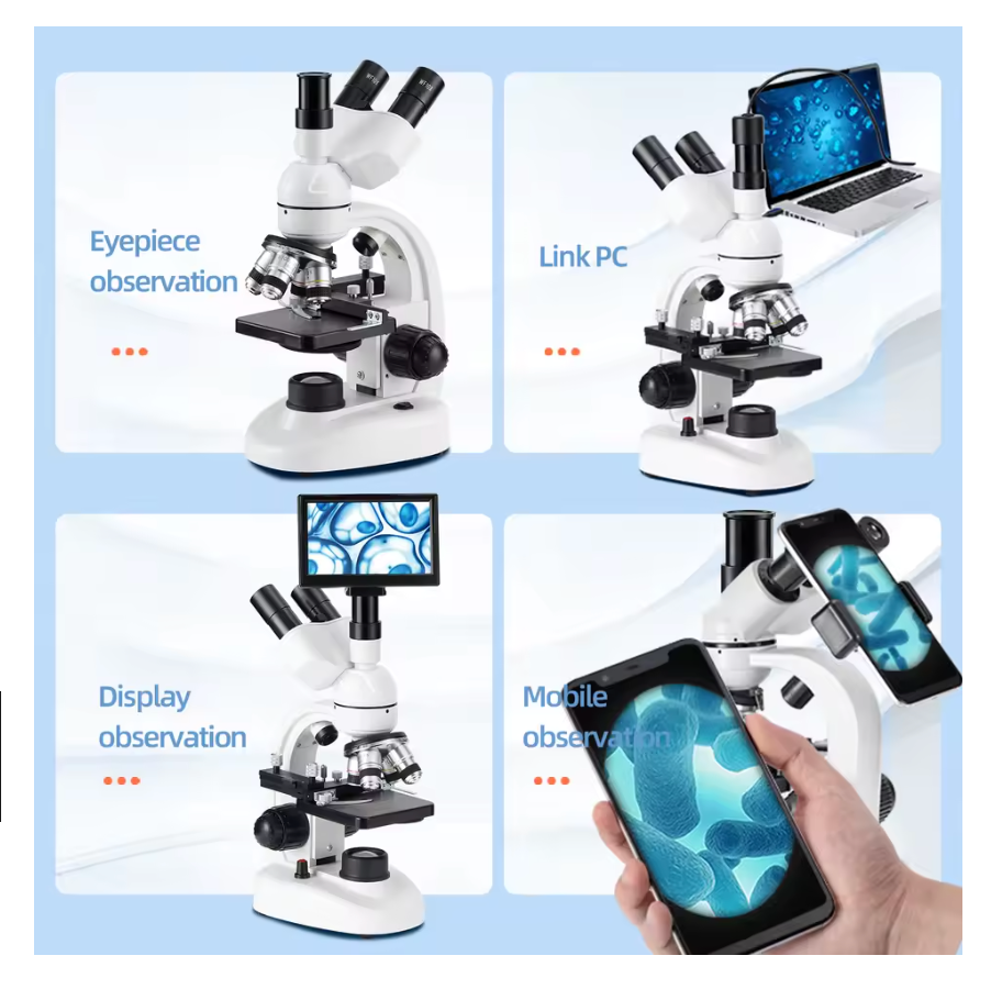 40X-5000X Professional Optical Biological Microscope for Adult, Child, Student, Home, School or Laboratory. Complete with glass slides.