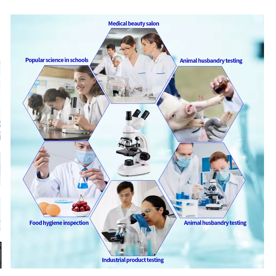 40X-5000X Professional Optical Biological Microscope for Adult, Child, Student, Home, School or Laboratory. Complete with glass slides.