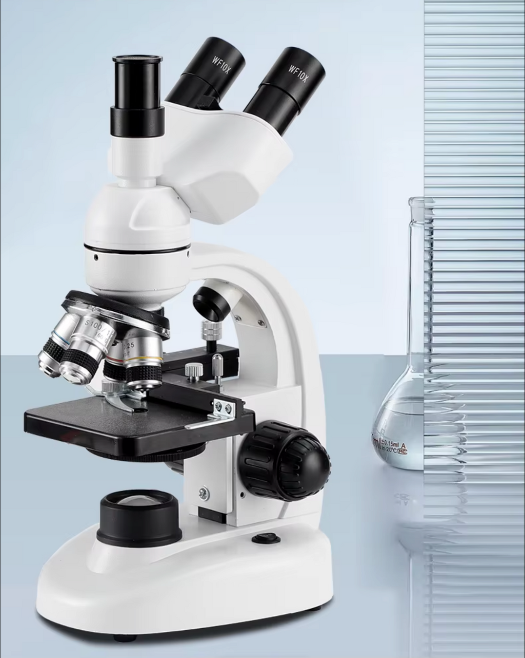 40X-5000X Professional Optical Biological Microscope for Adult, Child, Student, Home, School or Laboratory. Complete with glass slides.