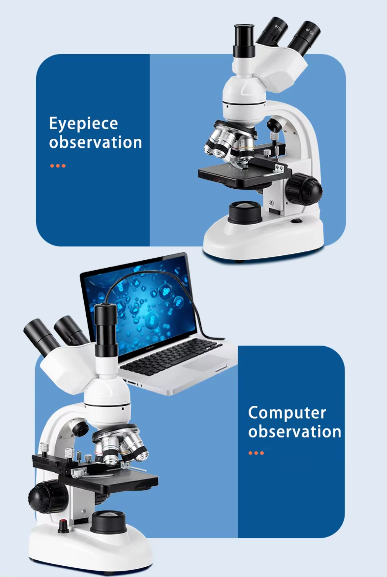 40X-5000X Professional Optical Biological Microscope for Adult, Child, Student, Home, School or Laboratory. Complete with glass slides.