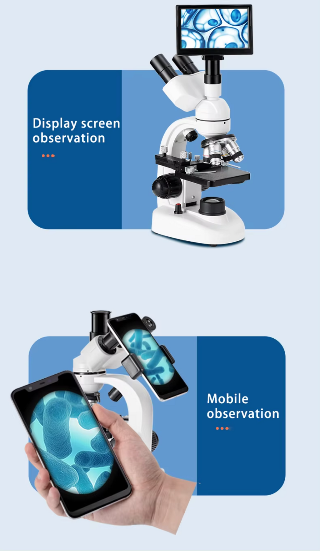40X-5000X Professional Optical Biological Microscope for Adult, Child, Student, Home, School or Laboratory. Complete with glass slides.